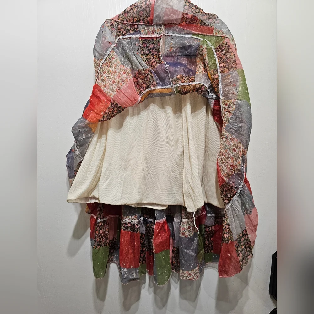 Floral Patchwork Maxi Skirt - Picture 2 of 7